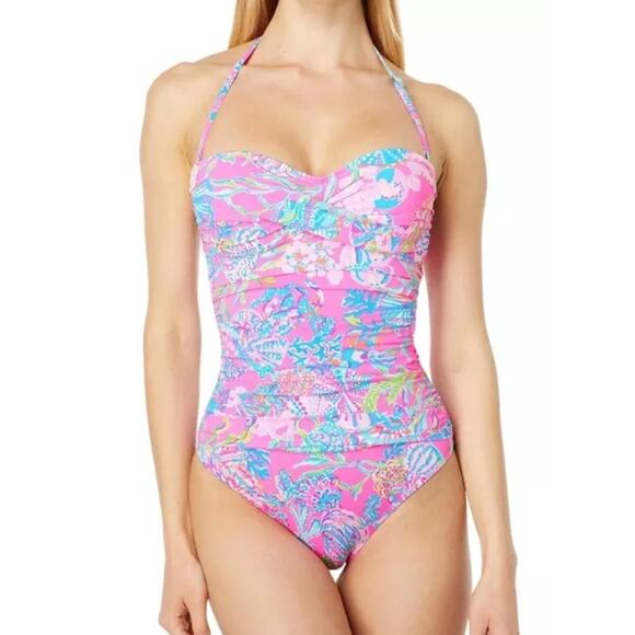 LILLY PULITZER Flamenco One Piece Pink Isle Shell Me Something Good Size 2 NWT